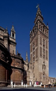 Seville, Cathedral. Seville Cathedral with bell tower, St, Saint, Saint