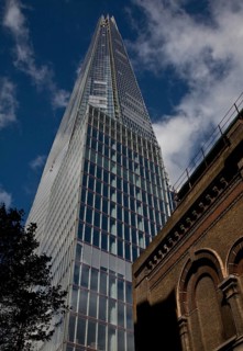Built in 2009-12 by Renzo Piano, height 310 m, seen from London Bridge Station