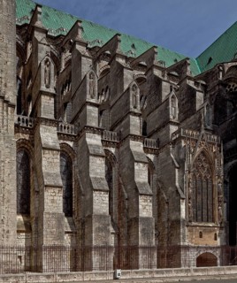 1195-1260 Main construction period, buttress on the south side of the nave, St., Sankt, Saint