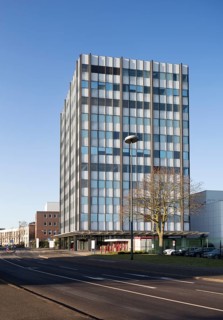 Krefeld-Hohenbudberg, Bayer-Werke, engineering administration, built in 1969 by Hentrich,