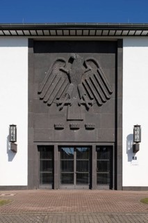 Butzweilerhof, reception building from 1936 with eagle
