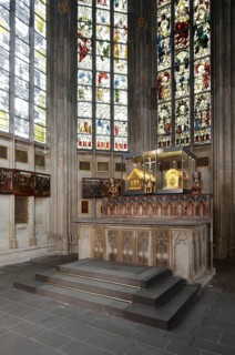 Choir, reliquary altar with Aetherius and Ursula shrine, St., Sankt, Saint