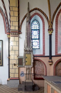 Pilgrimage church, choir room with sacrament house, St., Sankt, Saint