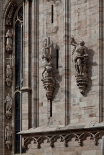 Built from 1386, south transept gable with sculptures and tracery frieze from various eras, St.,