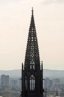 Freiburg im Breisgau, Cathedral of Our Lady, spire backlit