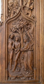 Constance, Minster, choir stalls, sculptors Heinrich Yselin and Simon Haider around 1470, stall