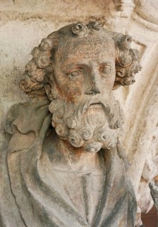 Main portal, Apostle Peter on the Trumea pillar, St., Saint, Saint