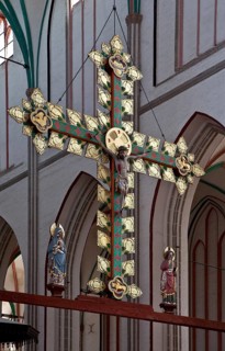 Triumphal cross from 1420 from St Mary's Church in Wismar, in the cathedral since 1990 Assistance