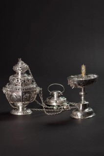 Censer and incense boat, goldsmithing and textile art from the 16th to the 20th century, St.,