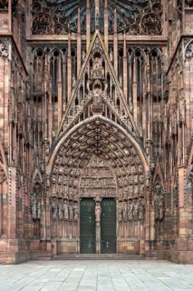 Strasbourg Cathedral, Cath?drale Notre-Dame de Strasbourg, west façade, centre portal