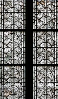 Apex chapel of the ambulatory, centre window with oak leaves, St., Sankt, Saint