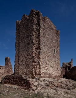 Castillo de Penas Negras courtyard view with keep Torre del Homenaje