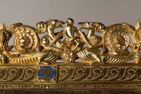 Treasury, Anno Shrine, workshop of Nicholas of Verdun and Cologne, around 1183, ridge crest with