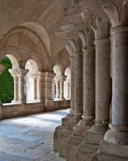 Fontenay former Cistercian monastery Cloister arcades, St., Saint, Saint