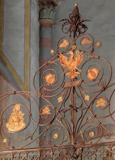 Brauweiler near Pulheim, St Nicholas' Abbey Church, north aisle, wrought-iron grille as choir
