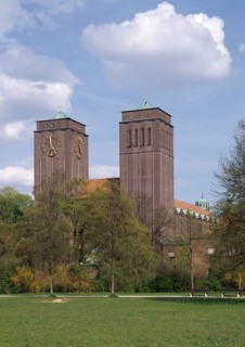 St Anton's parish church 1927 by Michael Kurz, exterior view from south-west, St, Sankt, Saint