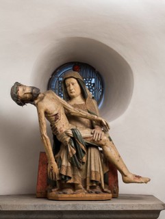 Crypt, wooden vesper image, around 1350, St., Sankt, Saint
