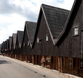 Linen weavers' houses ZWÖLF APOSTEL, partial view of the street side, donated by the Cistercian