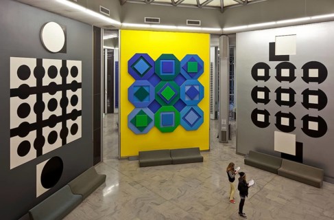 Aix en Provence, Vasarely MuseumBuilt 1973-76. op-art wall installations around 1975 v l n r Object