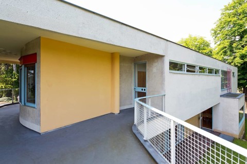 In GDR times House of Pioneers, now Scharoun House, condition after refurbishment in 2012, covered