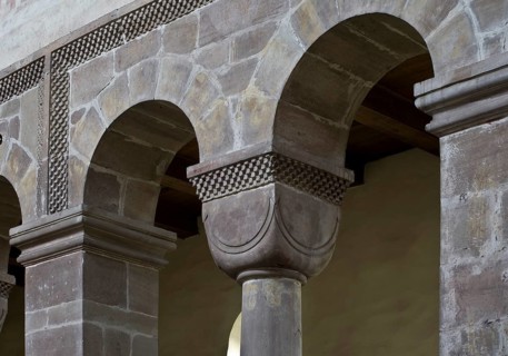 Bursfelde/Weser monastery church. Choir interior. Southern row of arcades from NNW. Detail, St.,