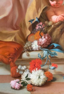 Wall painting by Stefano Torelli: Allegorical figures of the virtues of the councillors