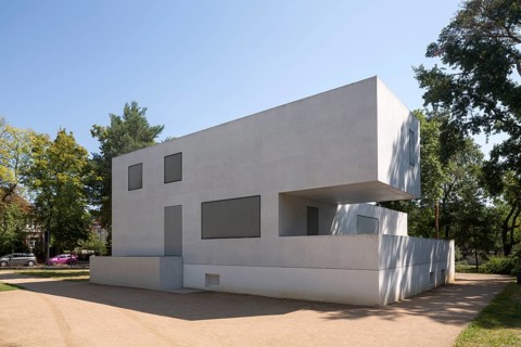 Dessau, Bauhaus Master Houses, Gropius Master House, west side, modern reinterpretation by the