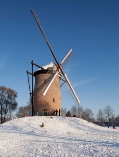 Tower windmill between Krefeld and Meerbusch. The grain mill is around 700 years old, making it one
