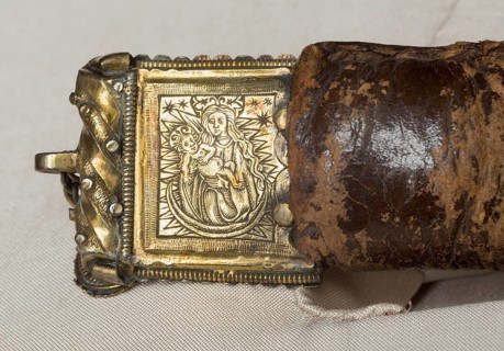 Belt of St Liudger, silver buckle with Mary on the crescent moon