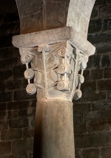 Gropina, Pieve San Pietro di Gropina, capital with stylised grapevines