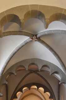 Vestibule (former cloister), vault detail, St., Sankt, Saint