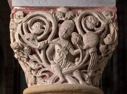 Brauweiler near Pulheim, St Nicholas Abbey Church, St Bernard's Chapel, capital on the central