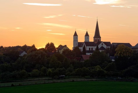 View from south-east at sunset, St., Sankt, Saint