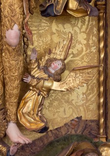 Mary Magdalene Altar of the Tailors, Lübeck around 1500, detail angel, St., Saint, Saint