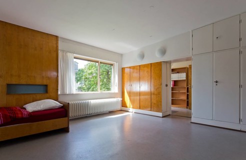 In GDR times House of the Pioneers, now Scharoun House, condition after renovation in 2012, bedroom