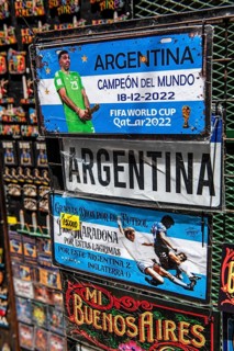 Car licence plates with motifs of the Argentinian football world champions, Buenos Aires,