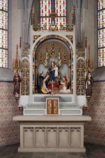 Main altar (without altar cloth and candlestick), St., Sankt, Saint