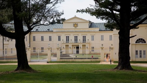 Czech Rep Lázne Kynzvart/Königswart Metternich Castle View of the main wing. The first castle,