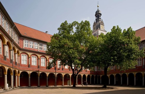 Wolfenbüttel, castle, renaissance tower seen from the inner courtyard