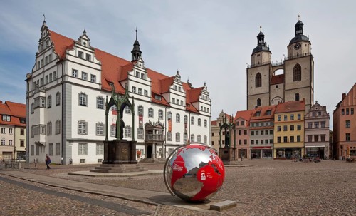 Town hall 16th century by Sebastian Krüger, town church 14th-16th century, in front