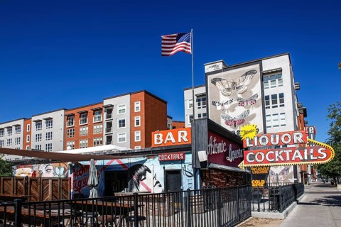 Liquor Shop, Freemont Street, Las Vegas, Nevada, USA, North America