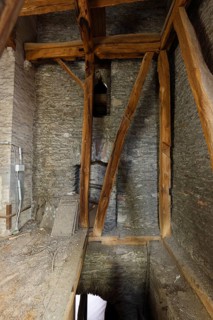 Northern choir flanking tower, roof truss of St. Church, St. Church, St., St., Saint