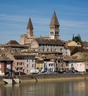 View from the south, city view over the Saone, St., Sankt, Saint