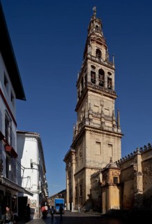 Mezquita-Catedral de Córdoba, former minaret now bell tower in the north-western enclosure wall of