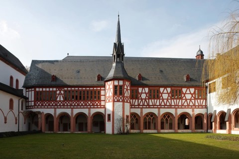 Cloister, view of the west wing, St., Sankt, Saint