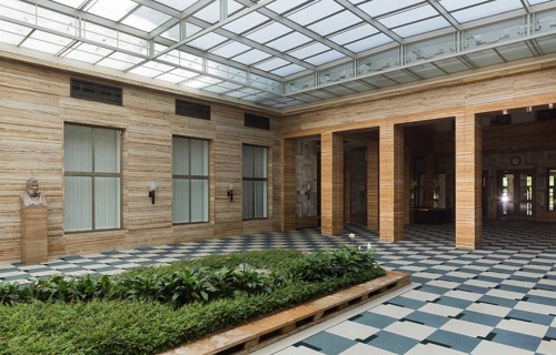 Düsseldorf, Henkel-Werke, atrium and entrance hall of the headquarters
