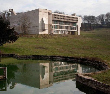 Éveux near Lyon, Sainte-Marie de La Tourette monastery, 1956-1960 by Le Corbusier, exterior view