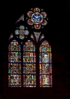 Strasbourg Cathedral, Cathédrale Notre-Dame de Strasbourg, south aisle, 1st window from the west,