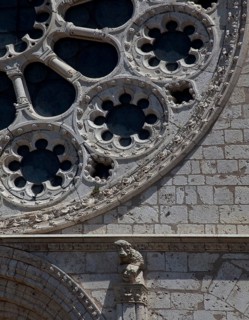 1195-1260 Main construction period, rose window on the west façade, St., Sankt, Saint