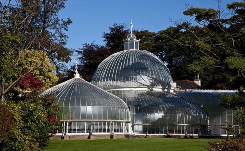 Glasgow Botanic Garden, KIBBLE PALACE greenhouse ensemble built on Loch Long in 1863 and moved to